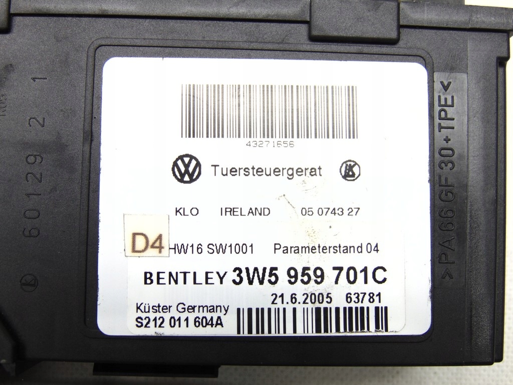 фото №7, Моторчик стекло левый перед 3w5959701c bentley continental flying spur 05-13