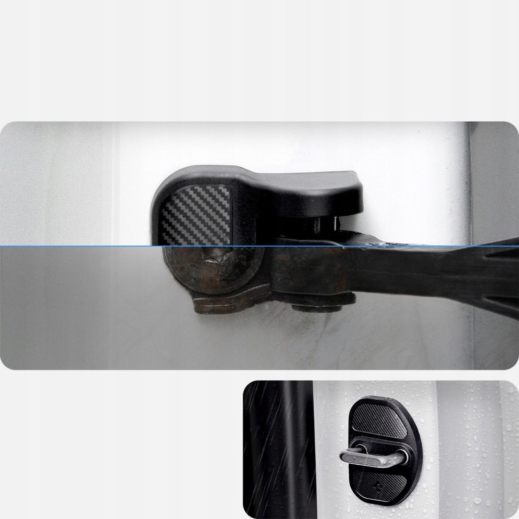 фото №10, Захист замки петлі двері 4x do tesla model 3/y, spigen door lock cover