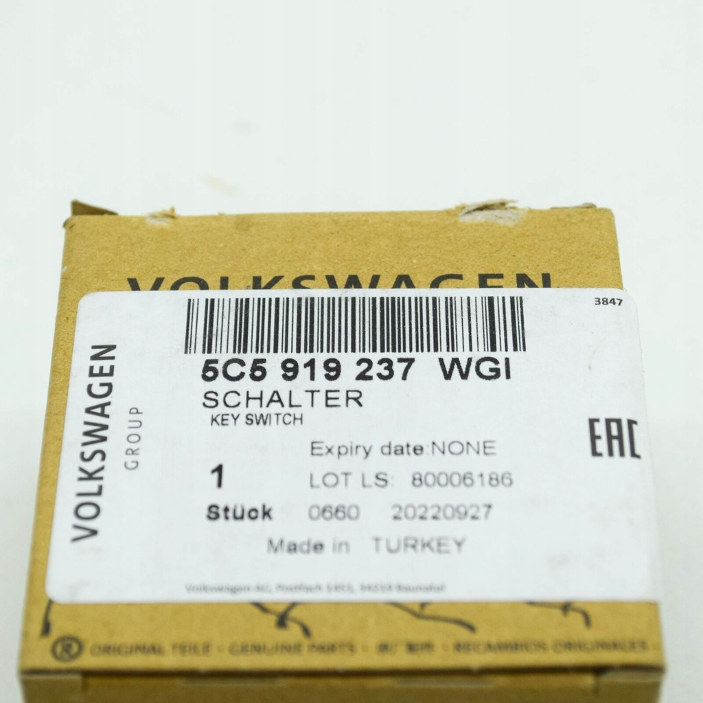 фото №7, Vw beetle a5 передня частина passenger air bag disable switch 5c5919237wgi