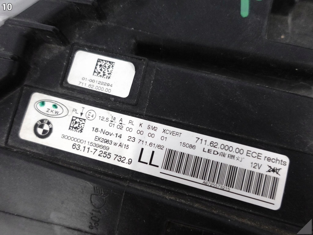 фото №11, Bmw 6 f12 f13 f06 10-14 лампа full led адаптивный правая перед europa 7255732