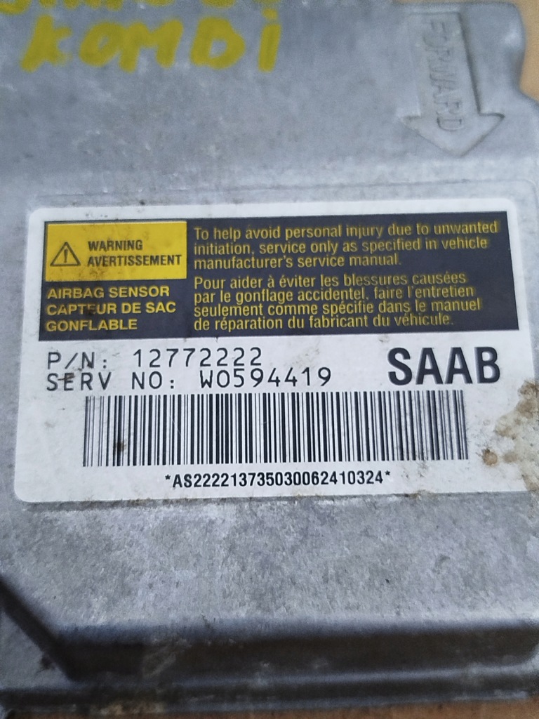 Модуль датчик подушка безопасности saab 9-5 универсал 12772222 r2c исправный Оригинал