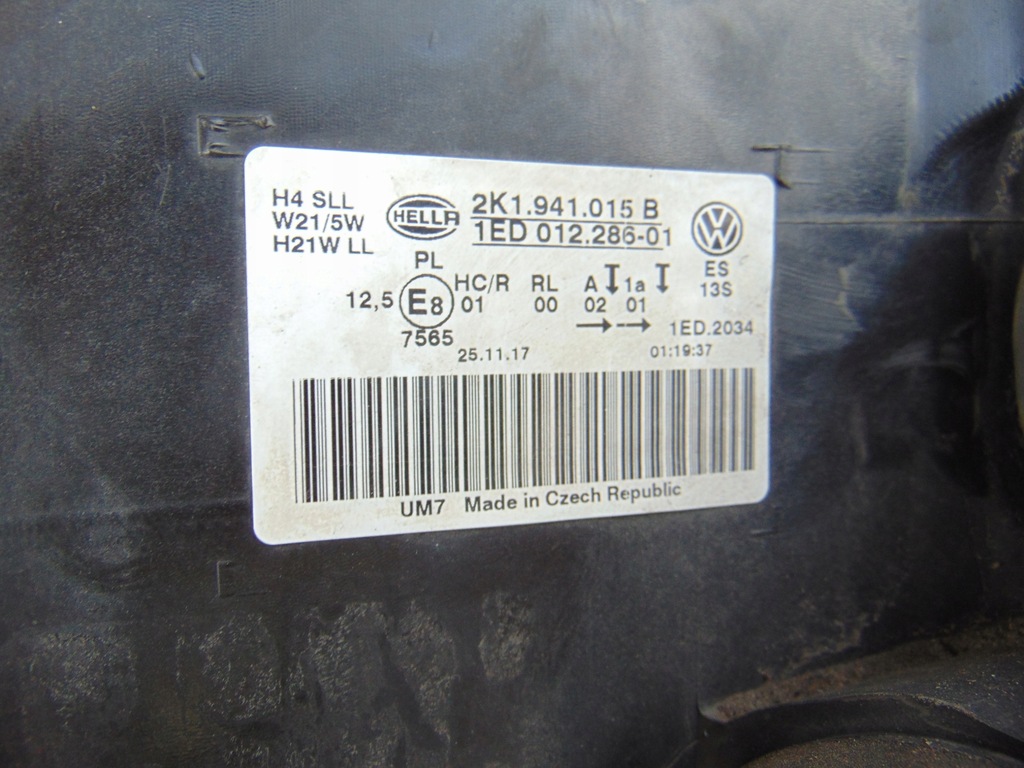 фото №13, Лампа левая перед обычная vw caddy 4 iv 15r- europa