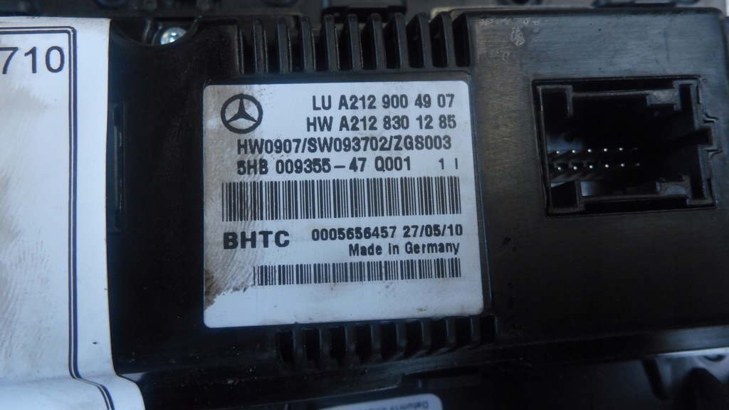 фото №5, Панель кондиционер кондиционера mercedes w212 2129004907