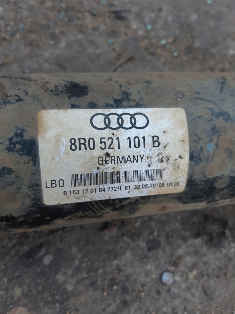 фото №9, Audi q5 8r 2.0 tdi wał приводной кардан 8r0521101b