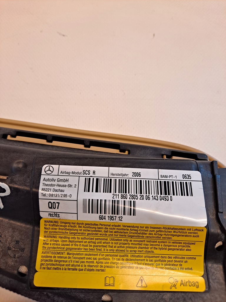 фото №5, Подушка сиденье mercedes-benz оригинальный номер 2118602805