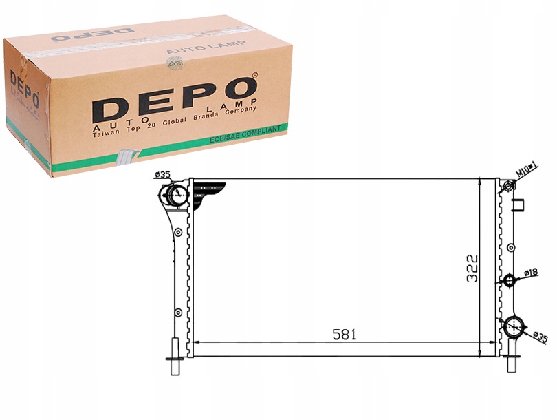 Купить Depo радиатор panda + ac