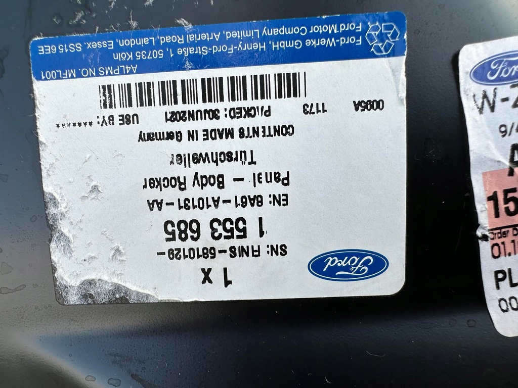 фото №4, Поріг блок двигуна лівий рама ford fiesta mk7 vii 7 5d org