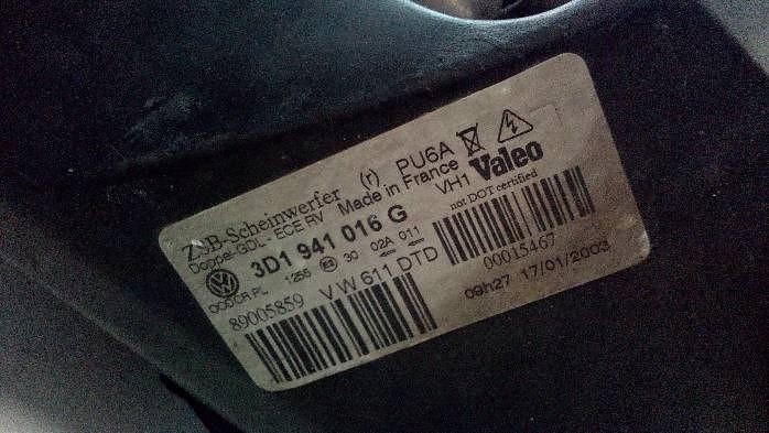 фото №8, Фара правый лампа перед volkswagen phaeton