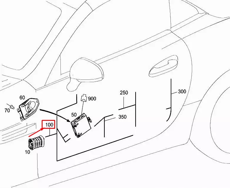 фото №1, Джгут електрична двері передніх mercedes-benz slk r172 a1725408101