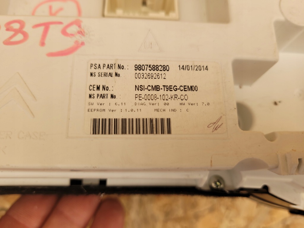 фото №6, Лічильник прилади psa peugeot 308 ii t9 9807588280