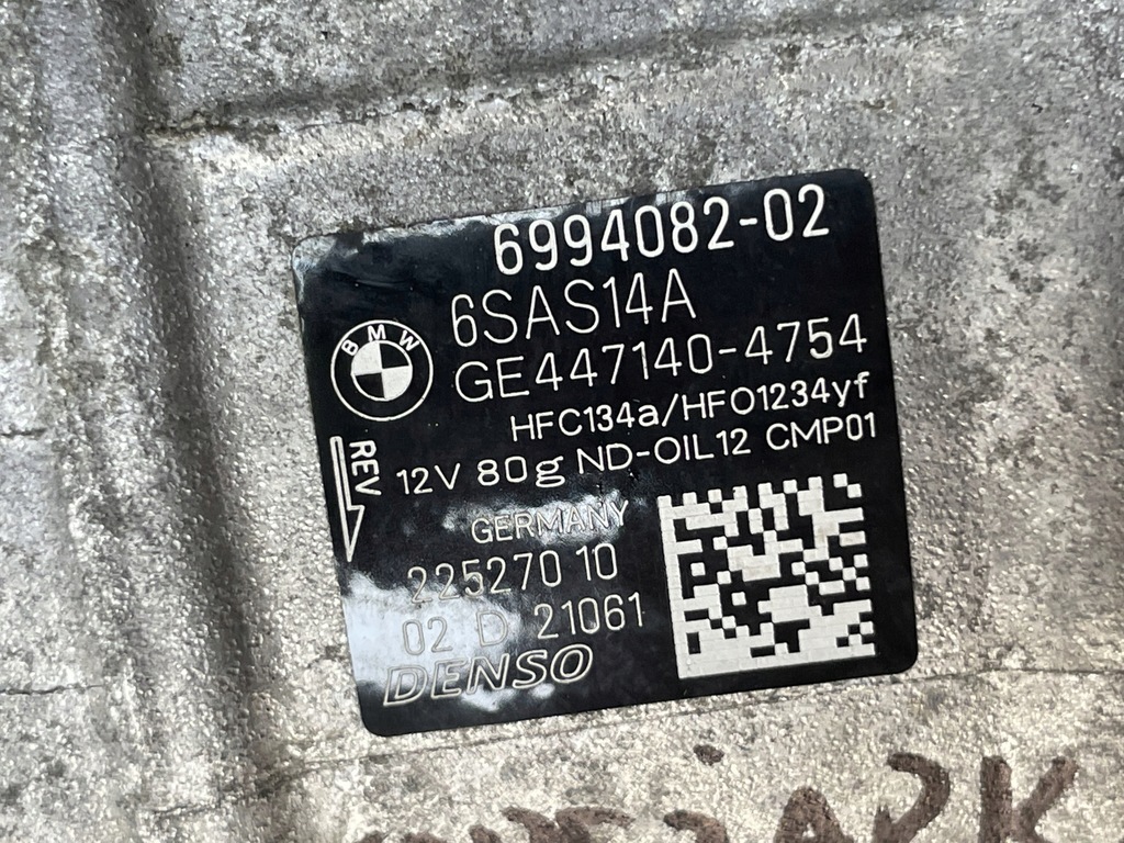 фото №15, Bmw оригинальный номер 6994082 3' g20 g21 4' g22 g26 компрессор компрессор кондиционера