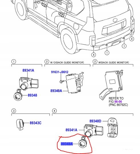 фото №9, Кронштейн датчика паркування toyota corolla verso camry lexus 89348-33060-c0