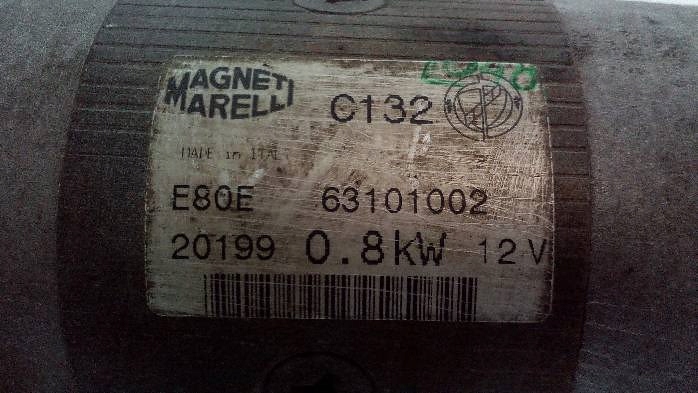 фото №6, Стартер fiat seicento 0,9 b 63101002