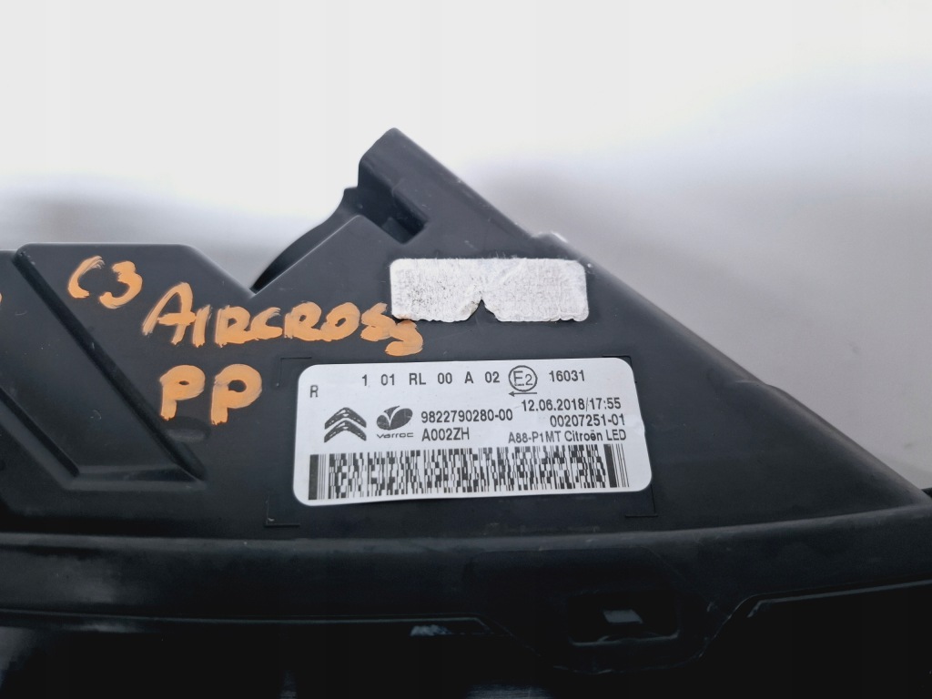 фото №5, Лампа do движение dziennej drl led правый перед citroen c3 aircross 2017- #8802