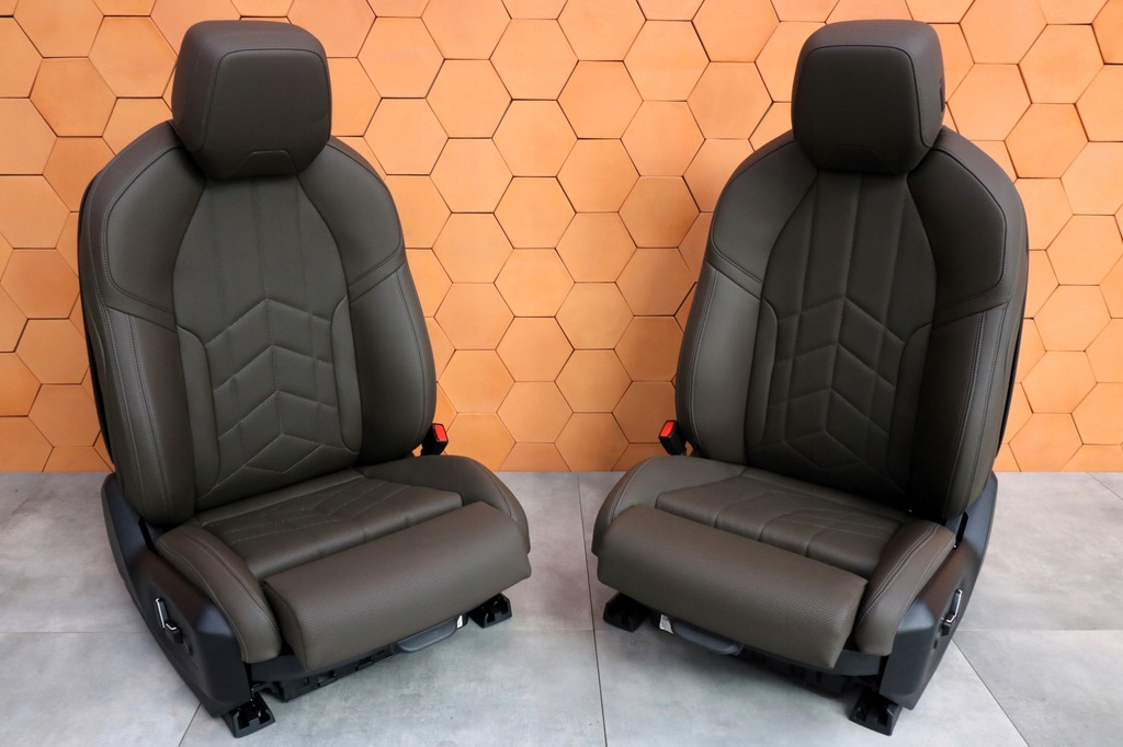 фото №13, Bmw 5' g60 салон сиденья с подогревом память veganza espresso коричневый bowers