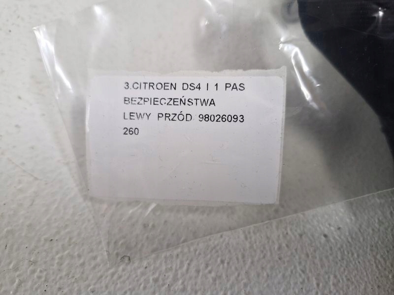 фото №8, Citroen ds4 i 1 pas безпеки лівий перед 98026093