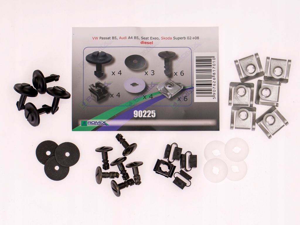 Купить Audi a4 b5 1994-2001 клипсы к защита двигателя