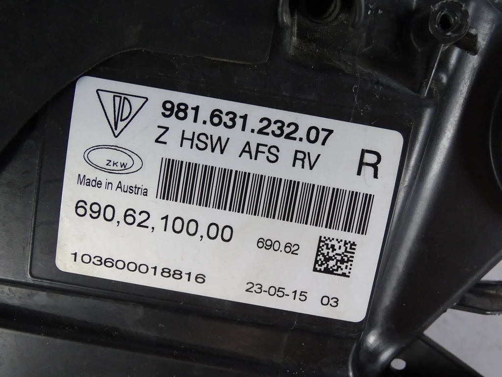 фото №8, Лампа перед передня права porsche boxster cayman 98163123207