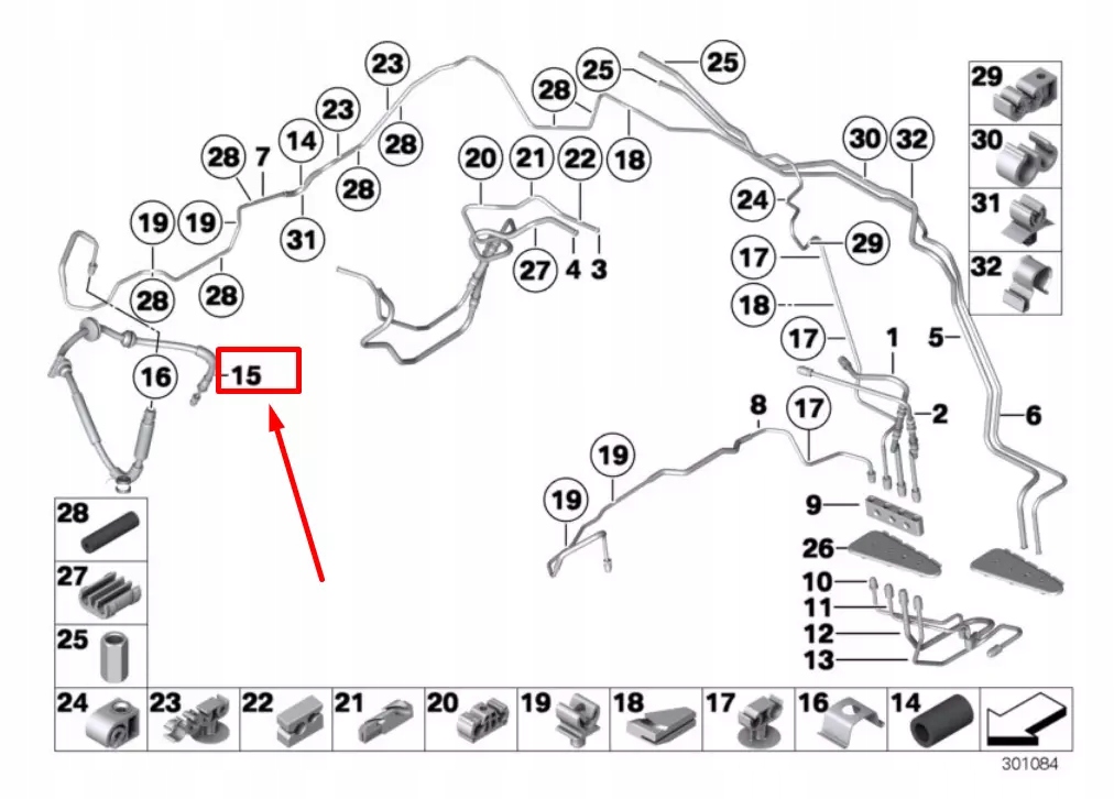фото №9, Bmw 7 f01, f02 передняя часть brake труба 6775261 34326775261 oem