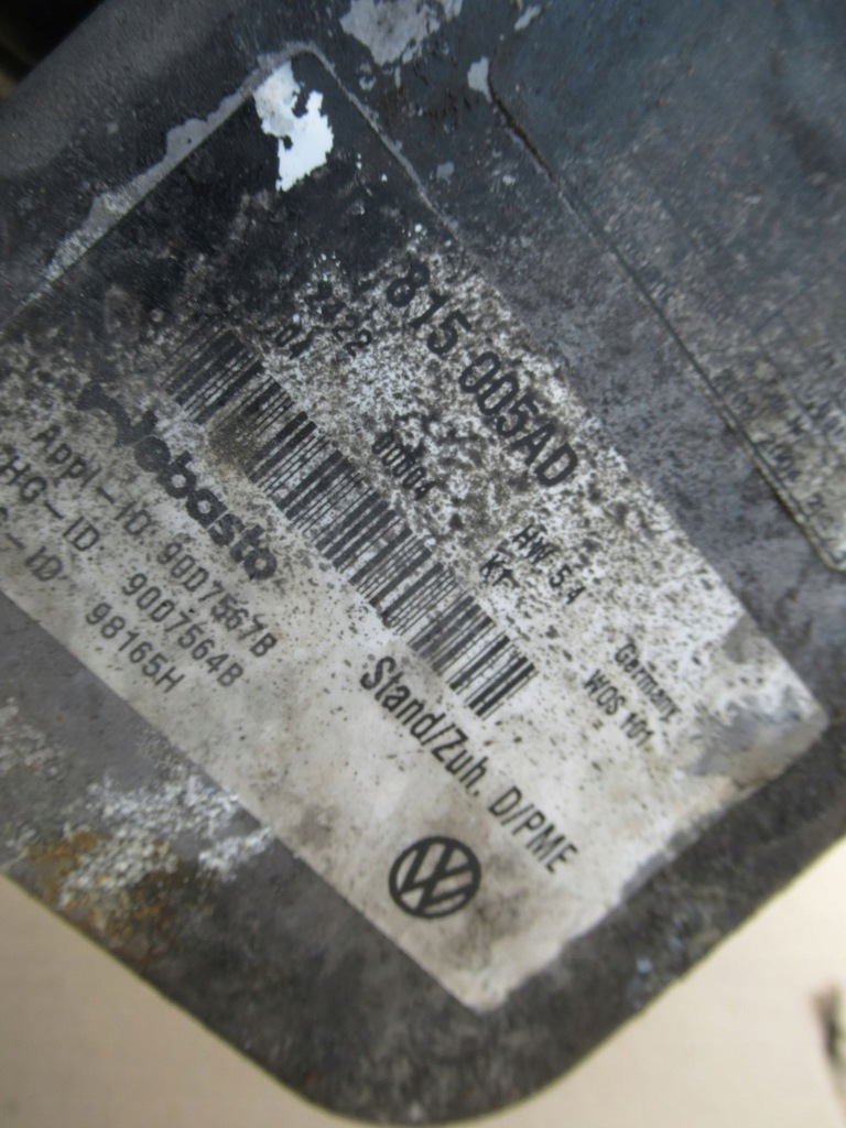 фото №5, Обогреватель стояночный webasto vw phaeton 5.0 tdi