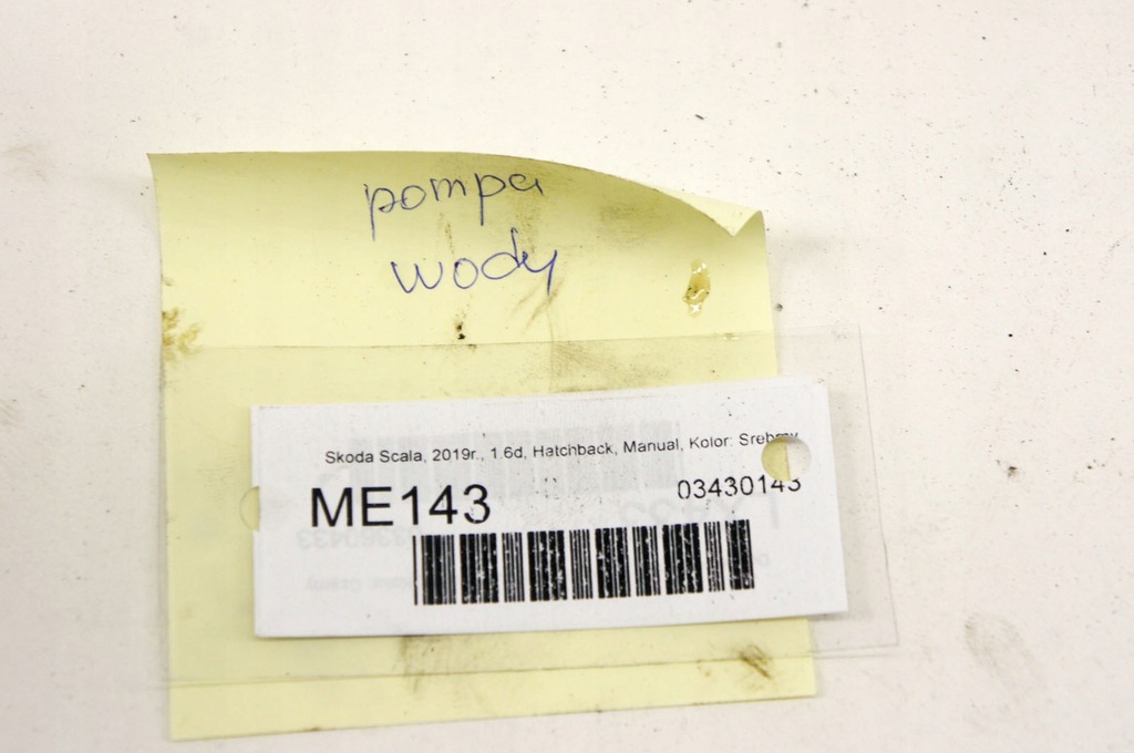 фото №5, Me143 skoda scala 1.6d насос wody