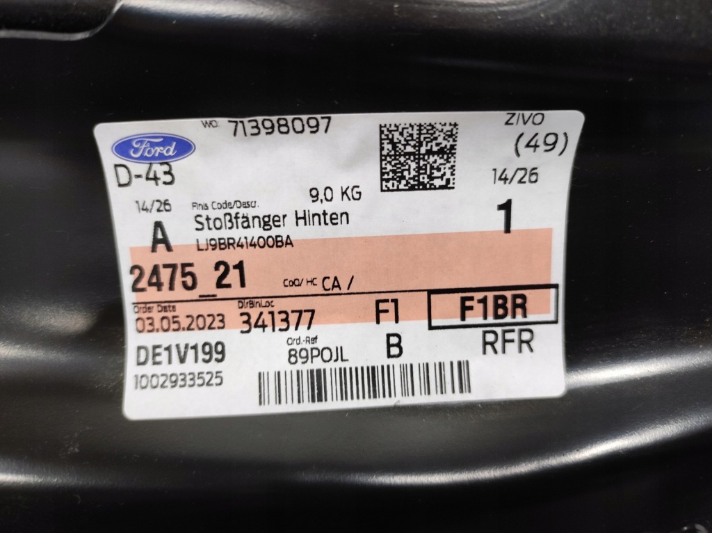 фото №2, Балка задня ford mustang mach-e nowa оригінальна lj9b-r41400-ba