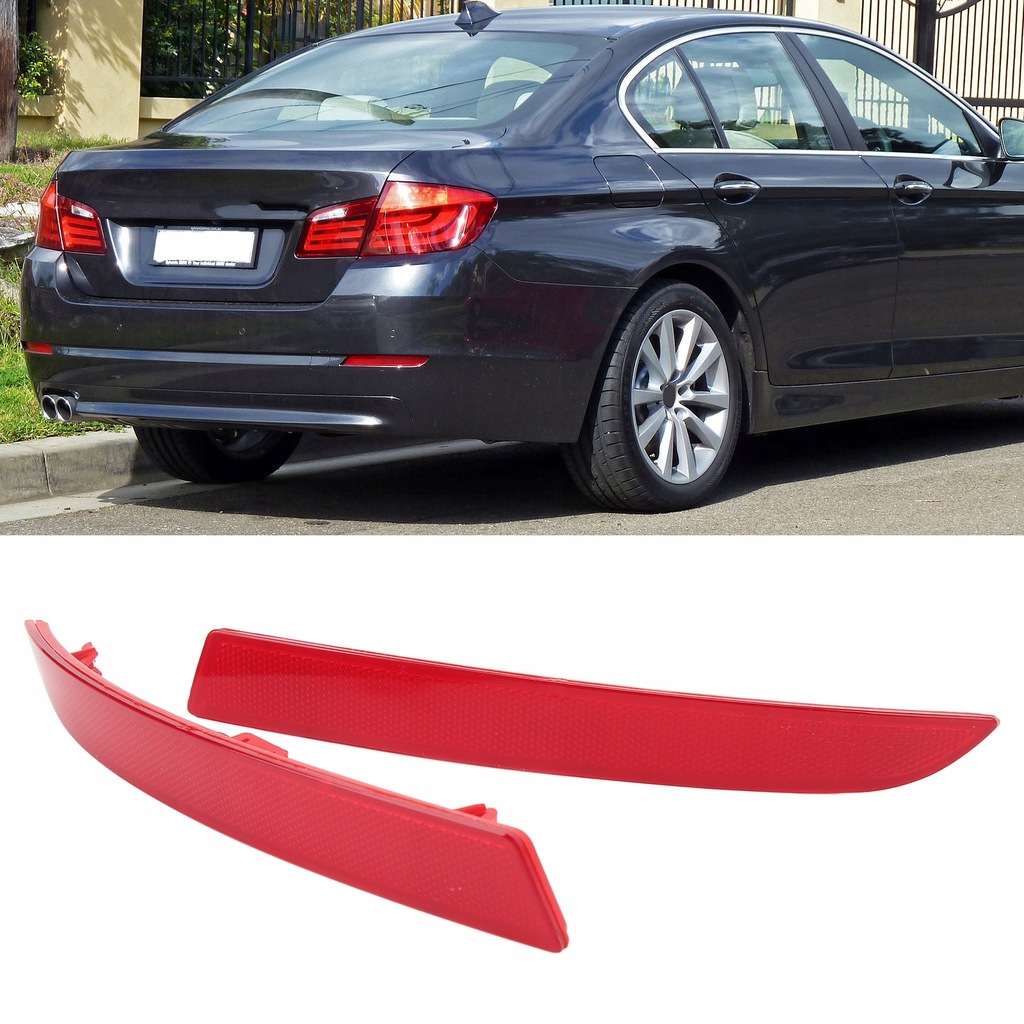 фото №12, 1 пара відбивач заднього бампера 63147318556 czerwona корпус mocne відбивачі