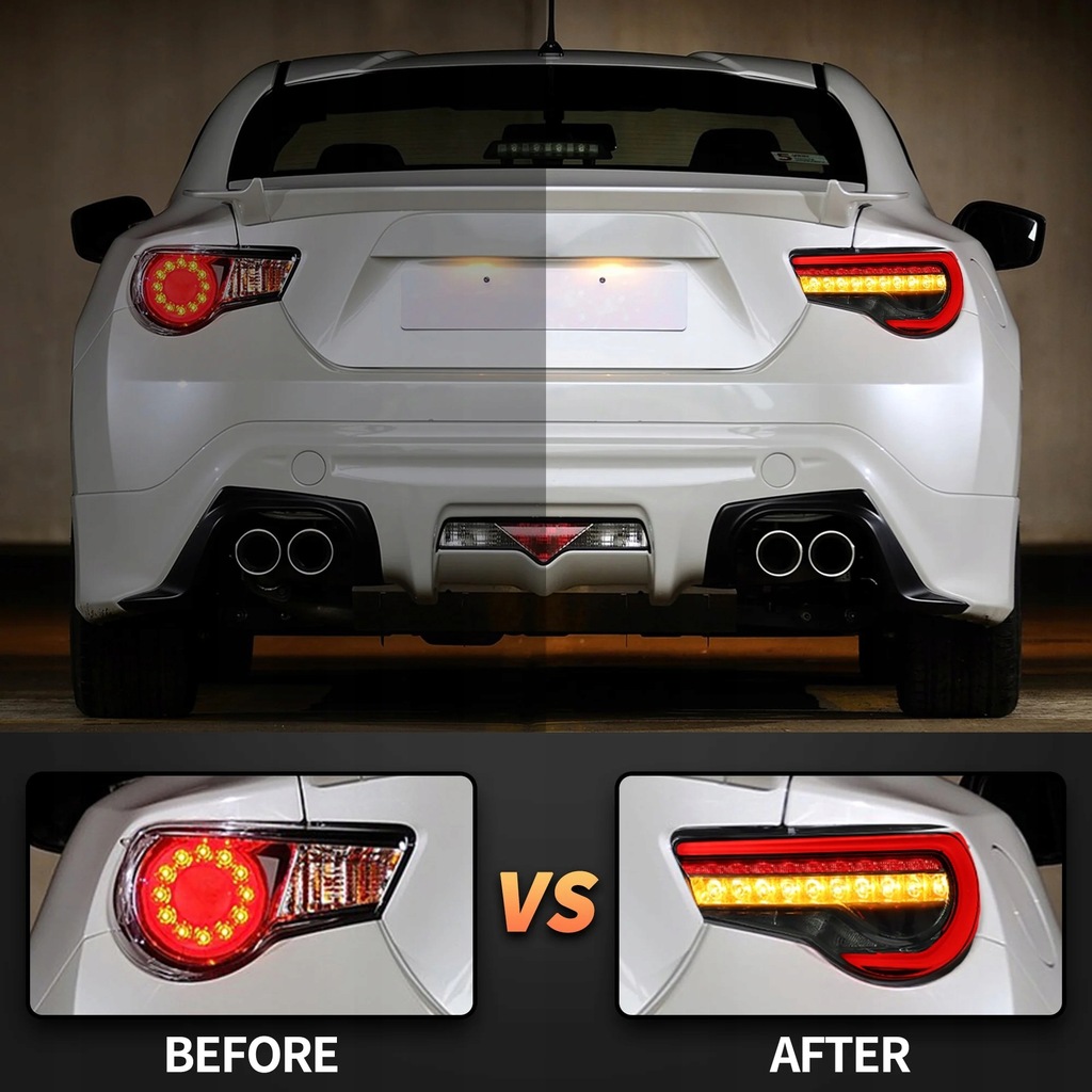 фото №11, Лампы задняя ne динамические led smoke black lift-look toyota gt86 gt-86 frs brz