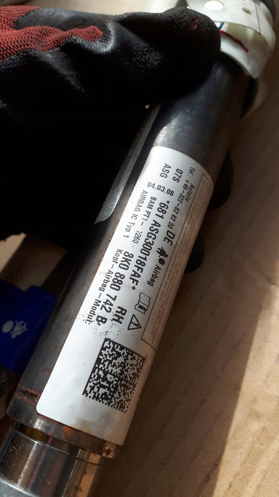 фото №8, Шторка безпеки подушка безпеки audi оригінальний номер 8k0880742b