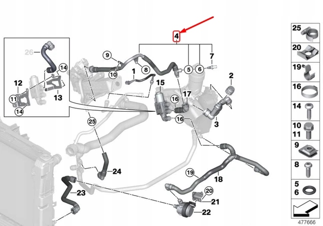 фото №9, Bmw 1 f20 радиатор egr-zawór переключатель часть 2 шланг 11538573715