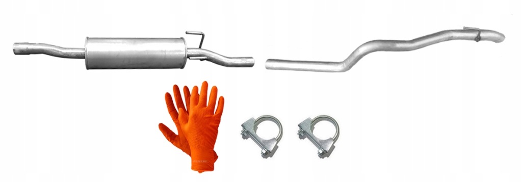 фото №1, Mercedes sprinter 209 211 213 215 od 06/2006r. swb гасник середній + труба