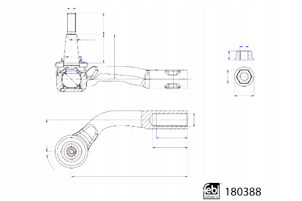 фото №12, Febi bilstein 180388 наконечник тяга кермовий поперечний