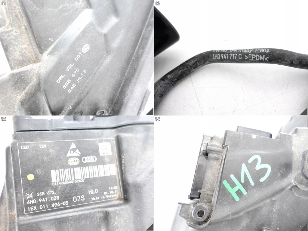 фото №12, Audi a8 s8 4h0 d4 lift 13-17 matrix full led лампа ліва перед usa комплектна