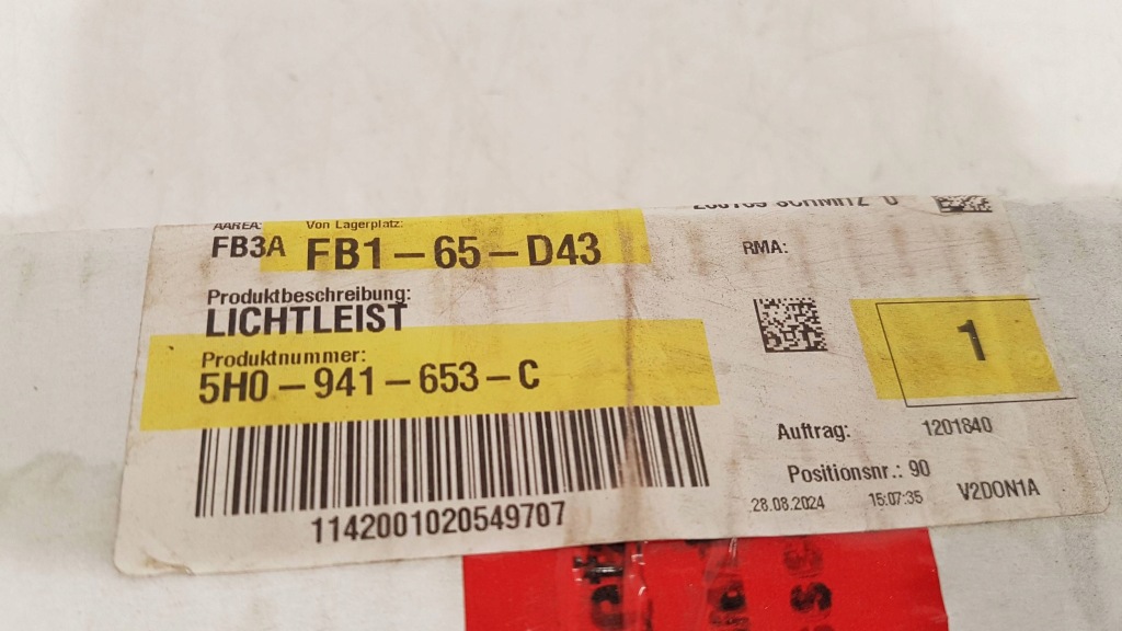 Vw golf viii 8 led решётка решетка фонарь  led drl левый перед 5h0941653c с Разборки