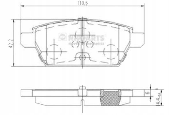 фото №1, Nipparts тормозные колодки тормозные mazda 6 gg 2.3 nippart