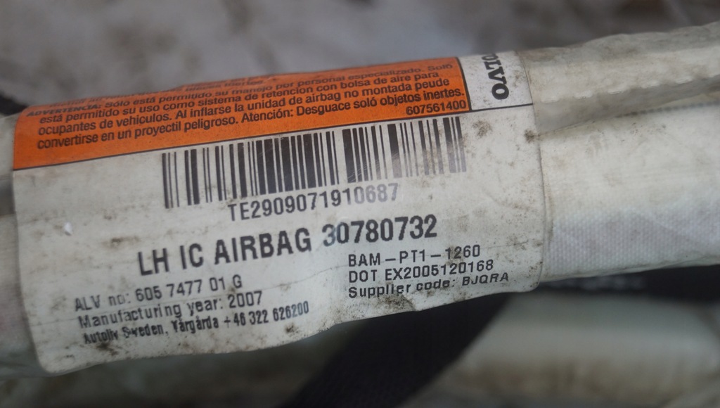фото №7, Шторка безпеки подушка безпеки ліва volvo c30 30780732