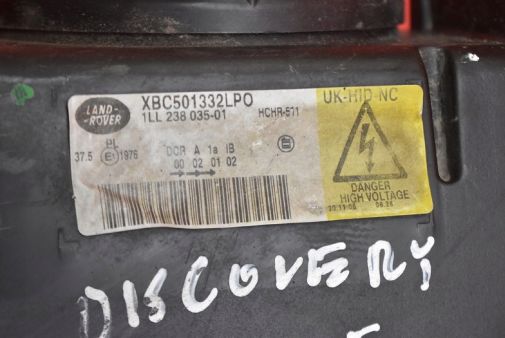 фото №7, Фара лівий лампа перед ксенон uk xbc501332lpo land rover discovery 3 iii