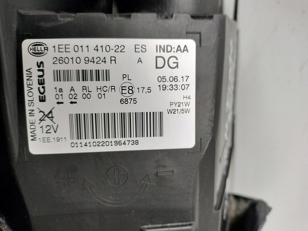 фото №10, Лампа права фара renault trafic iii 14-