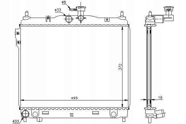 фото №11, Nissens 67495 радиатор, система охлаждение двигателя