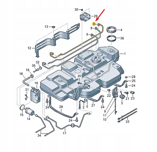 фото №1, Vw transporter vi t6 fuel feed труба 7e0201359f