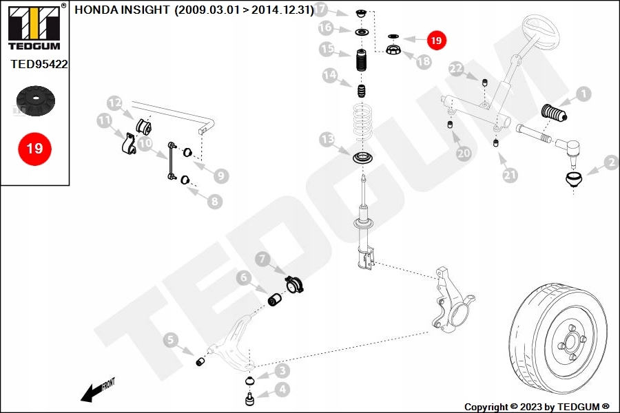 фото №10, Tedgum ted95422 кронштейн амортизатора