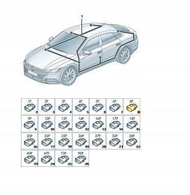 фото №6, Vw audi skoda seat nowa цоколь разъёмы 8-styków коричневая оригинальный номер 3b7035447