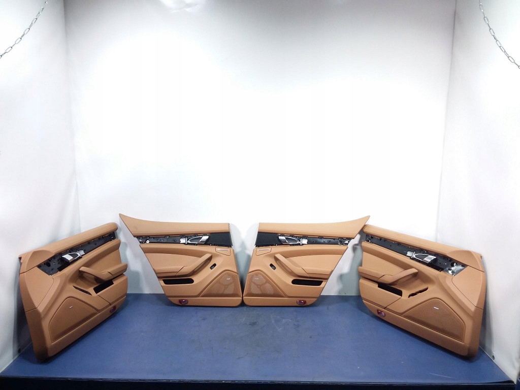 фото №12, Porsche panamera i 970 сиденья заднее сиденье обшивки кожа cognac kpl