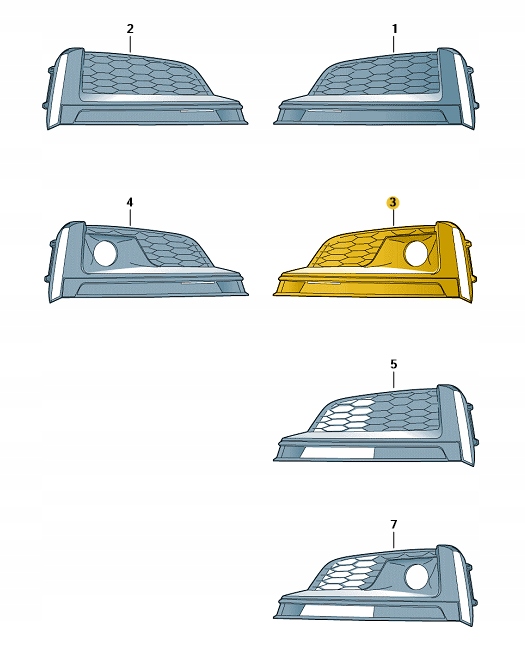 Купити Решітка заглушка бампер перед ліва audi a5 b9 aso