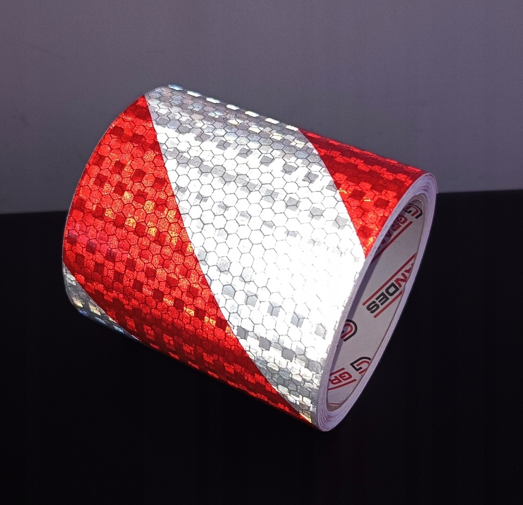 фото №9, Стрічка samoprzylepna попереджувальна плівка відбиваюча pryzmatyczna 100mm 5m