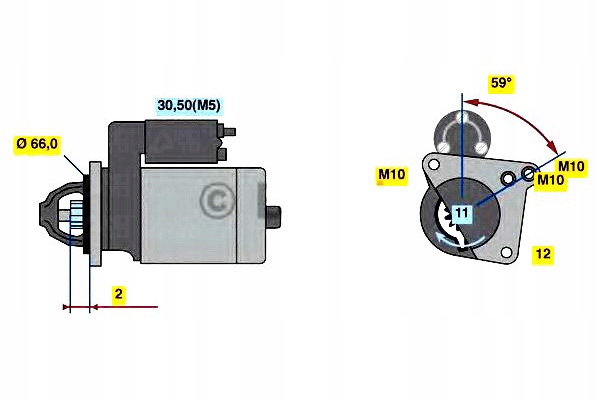 Стартер renault megane, scenic 1,9d 08- восстановленный Недорого