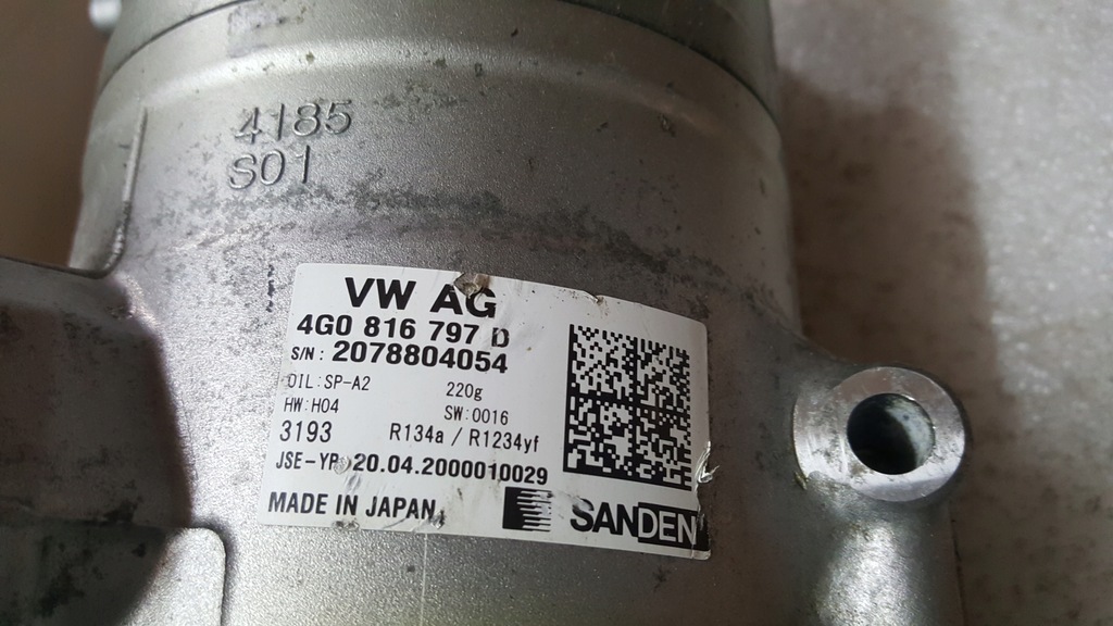 фото №10, Компресор кондиціонера audi a6 a7 q7 q8- vw touareg 4g0816797d демонтаж