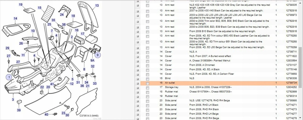 фото №6, Saab 9-3 ver2 2008 решётки обдув