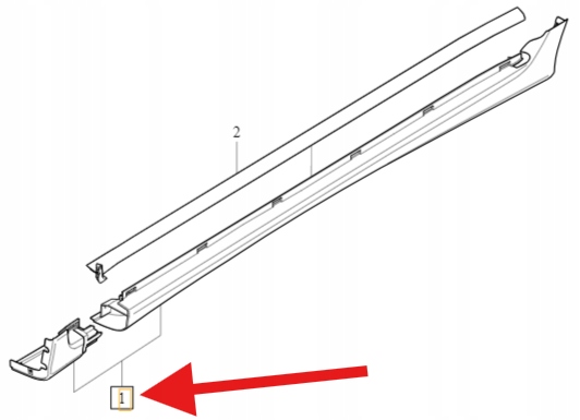 фото №1, Молдинг поріг права volvo xc60 2009- r-design оригінальний номер 31349588