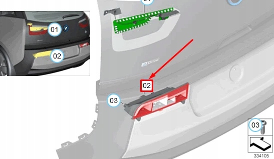 фото №10, Bmw i3 i01 бампер задний левый 63217304043 7304043